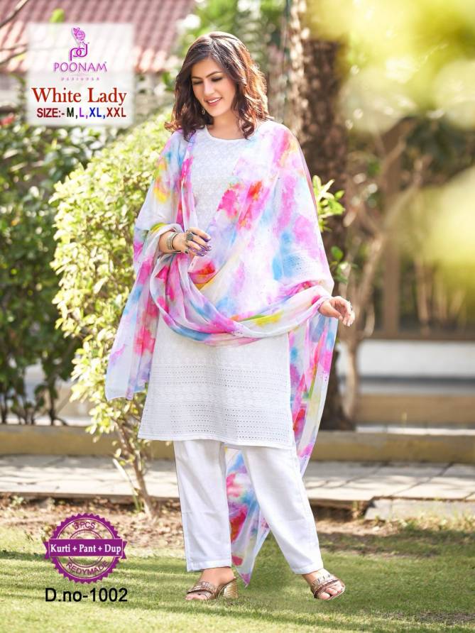 White Lady By Poonam Cotton Readymade Suits Catalog